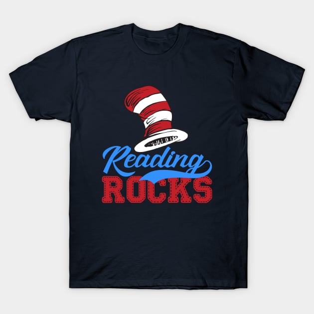 Reading Rocks - Read Across America T-Shirt by lastradaimamo